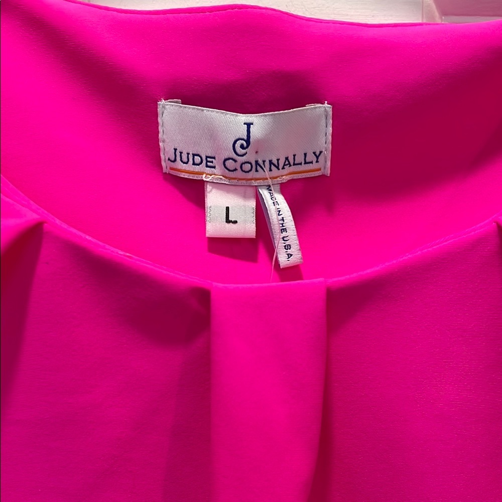Jude Connally NWT Women's Jenna Hot Pink Sleeveless Top, size large. - Picture 2 of 5